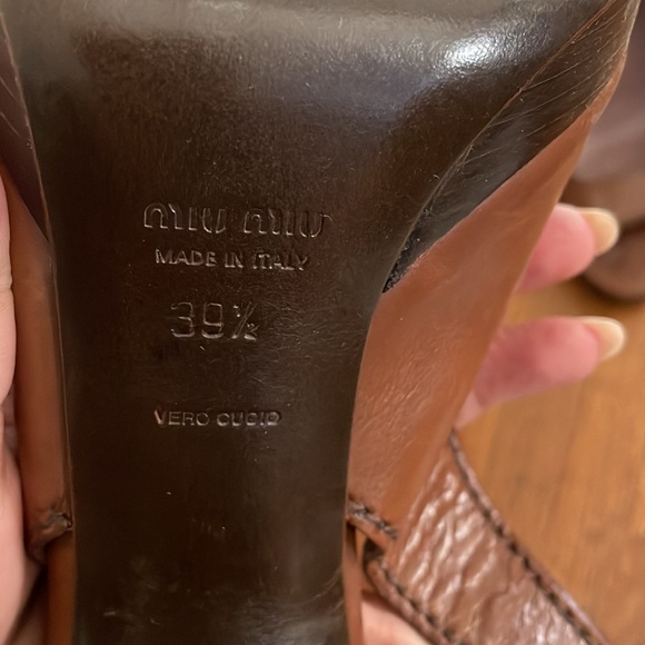 Miu Miu platform sling backs size 39.5 - Picture 8 of 8